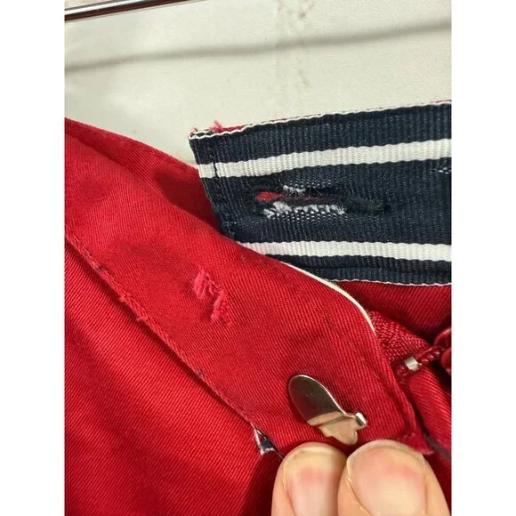 Liz Claiborne Shorts Womens Size 14 Red Nautical High Waisted Preppy Casual - Picture 8 of 8